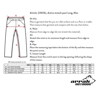 Active Stretch Pants Men's Black (Long)