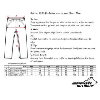 Active Stretch Pants Men's Black (Short)