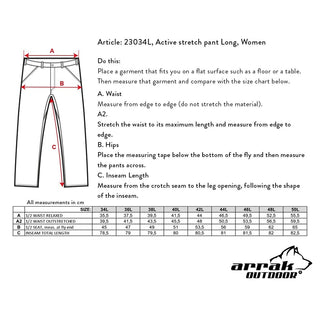 Active Stretch Pants Lady Khaki (Long)