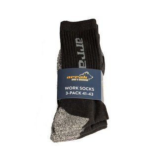 Long Life Work Socks 3-Pack (Black)