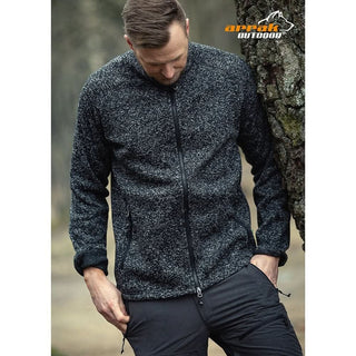 Adventure Fleece Men (Black Mélange) - Arrak Outdoor USA